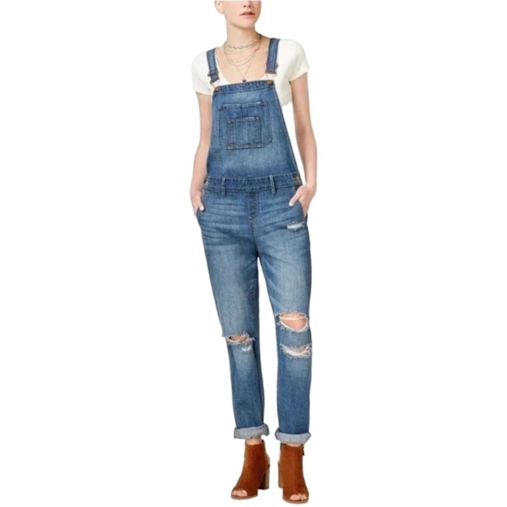 American Rag Cie Distressed Jean Overalls Junior Size 11